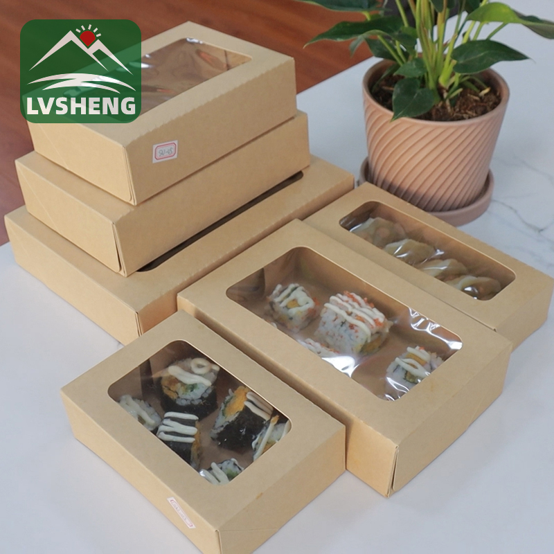 Нови продукти от Xiamen Lvsheng Factory -Sushi Togo Box с прозрачен прозорец